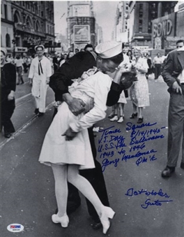 World War II VJ Day "The Kiss" 11x14 Signed By Friedman & Mendonsa